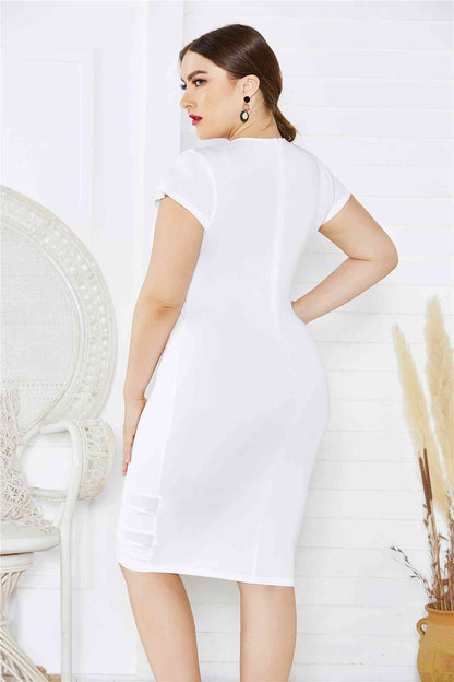 Mesh Stitching Plus Size Dress