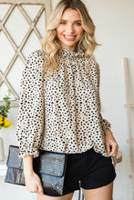 Load image into Gallery viewer, Animal Print Ruffle Collar Flounce Sleeve Blouse
