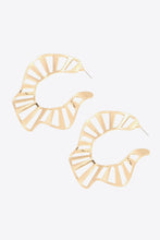 Load image into Gallery viewer, Cutout Zinc Alloy C-Hoop Earrings
