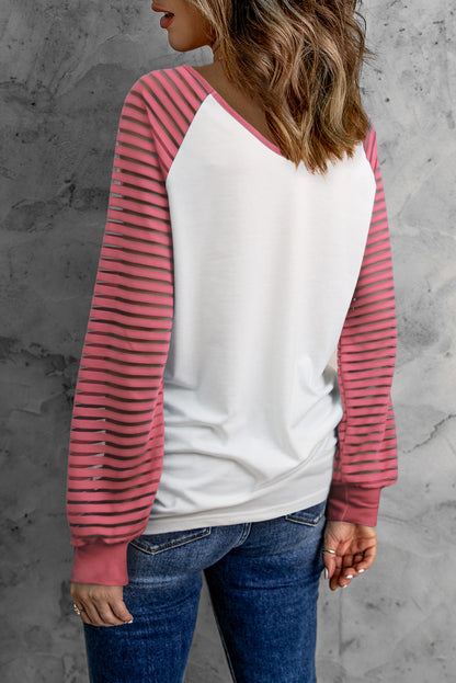 LOVE Graphic Raglan Sleeve V-Neck Tee