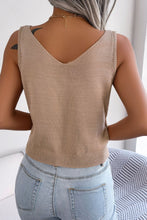 Load image into Gallery viewer, Decorative Button Mixed Knit Tank

