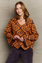 POL Exotic Baby Abstract Oversized Pullover Sweater