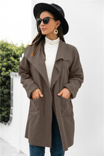 Load image into Gallery viewer, Waterfall Collar Open Front Coat
