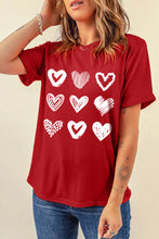 Load image into Gallery viewer, Heart Graphic Round Neck Tee
