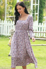 Load image into Gallery viewer, Full Size Range Ditsy Floral Long Sleeve Dress
