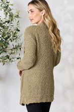 Load image into Gallery viewer, Zenana Falling For You Full Size Open Front Popcorn Cardigan
