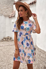Load image into Gallery viewer, Ruffled Short Sleeve Floral Dress
