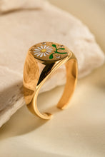 Load image into Gallery viewer, Flower Pattern Stainless Steel Open Ring
