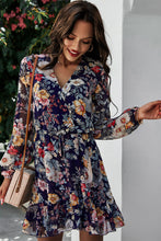 Load image into Gallery viewer, Floral Ruffled Hem Wrap Dress
