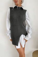 Load image into Gallery viewer, Slit Hem Sweater Vest Dress
