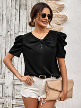 Load image into Gallery viewer, Puff Sleeve Gathered Detail Blouse

