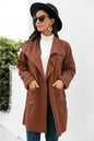 Waterfall Collar Open Front Coat