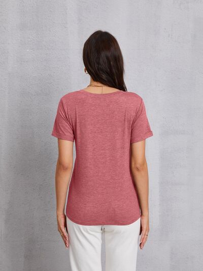 LOVE V-Neck Short Sleeve T-Shirt