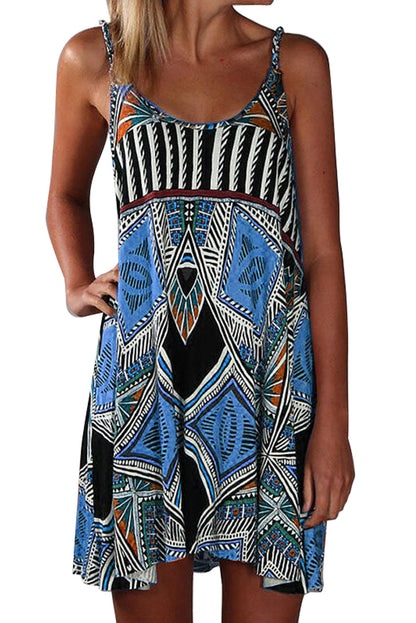 Spaghetti Straps Boho Dress