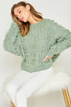 Load image into Gallery viewer, Vine &amp; Love Textured Fuzzy Sweater
