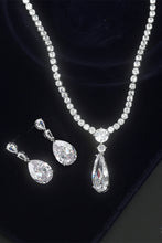 Load image into Gallery viewer, Cubic Zirconia Pendant Necklace and Earrings Set

