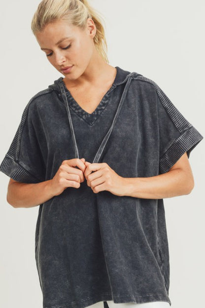 Boxy Asymmetrical Longline Hoodie