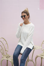 Load image into Gallery viewer, Fuzzy Side Slit High-Low Sweater
