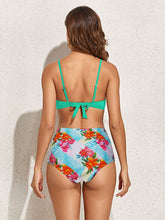 Load image into Gallery viewer, Floral Crisscross Three-Piece Swim Set
