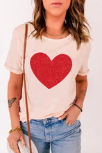Load image into Gallery viewer, Glitter Heart Graphic T-Shirt
