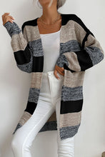 Load image into Gallery viewer, Striped Long Sleeve Duster Cardigan
