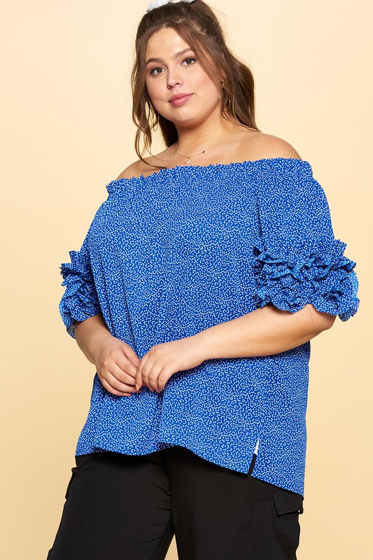 Plus Size Ditzy Dot Top