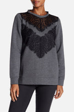 Load image into Gallery viewer, Lace Scoop Neck Pullover
