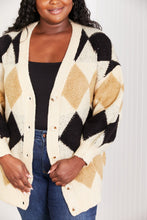 Load image into Gallery viewer, CY Fashion Know-It-All Full Size Argyle Longline Cardigan
