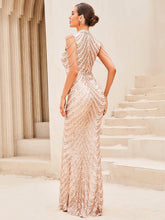 Load image into Gallery viewer, Sequin Sleeveless Zip-Back Dress
