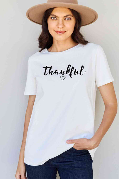 Simply Love Full Size THANKFUL Graphic T-Shirt