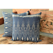 Load image into Gallery viewer, Indigo Ikat Pillow Cover
