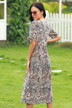 Load image into Gallery viewer, Full Size Range Paisley Slit Dress
