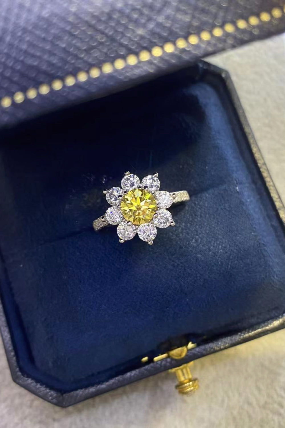 1 Carat Moissanite Floral Ring