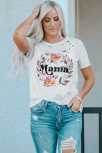 Load image into Gallery viewer, MAMA Floral Graphic Distressed Tee
