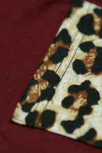Load image into Gallery viewer, Contrast Leopard V-Neck Pocket Blouse
