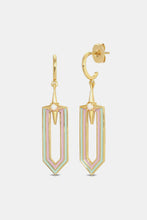 Load image into Gallery viewer, Copper C-Hoop Drop Earrings
