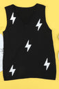 Lightning Print Knit Vest