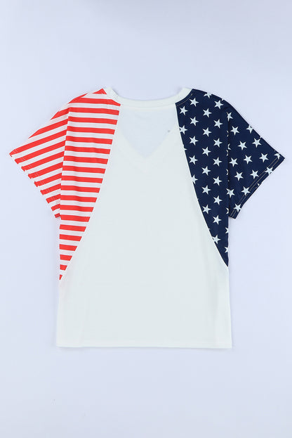 Stars and Stripes V-Neck Tee Shirt