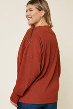 Load image into Gallery viewer, Plus Size Ribbed Side-Zip Sweater
