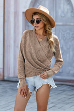 Load image into Gallery viewer, V Neck Wrap Front Knitted Top
