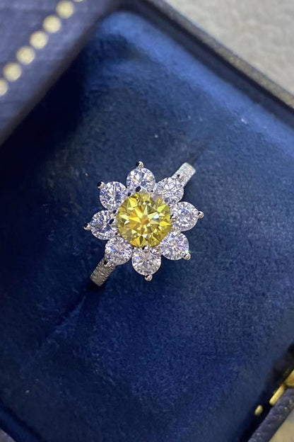 1 Carat Moissanite Floral Ring