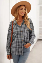 Load image into Gallery viewer, Plaid Print Drop Shoulder Overshirt
